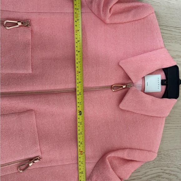 Sandro Coral Textured Zip-Up Jacket - Picture 5 of 10